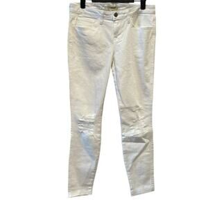 L’Agence Chantal Low Rise Skinny Blanco Distressed Jean - Size 28